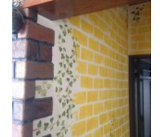 壁のリフォーム 煉瓦屋タイルペイントなどでの格安リフォーム