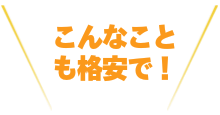 こんなことも格安で!